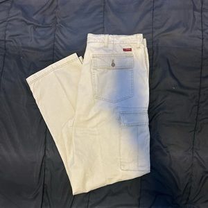 Men’s Vintage Chaps Denim Cream Cargo pant.